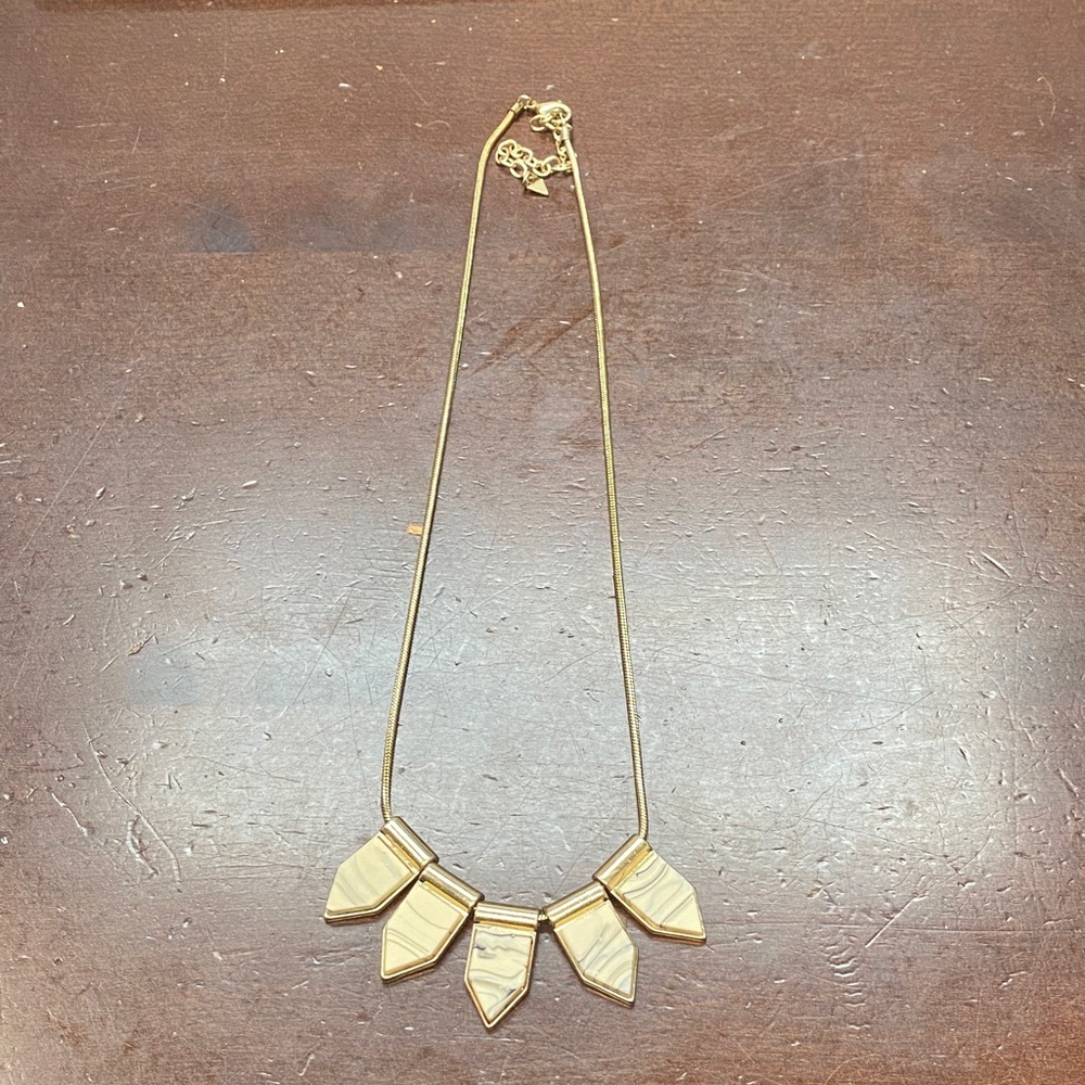 Gold and stone Geometric Necklace
